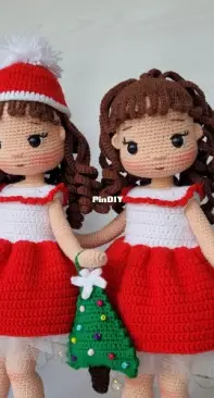 Kartanesi Amigurumi - Çiğdem Erdoğan - With Adele Doll Christmas Dress