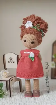 Tatsiana toys - Tatiana Reentovich - Knit Dress for Doll Ksyusha - Russian - Free