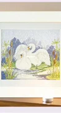 Swan Lake - Snowy Swans By Lesley Teare from Cross Stitch Gold 107
