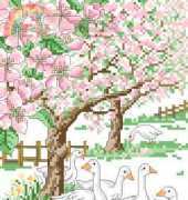Spring Geese by Caroline Palmer from Cross Stitcher 185 PCS