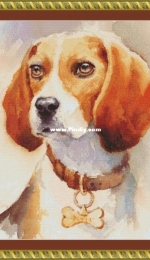 The Cross Stitch Studio - Watercolor Beagle