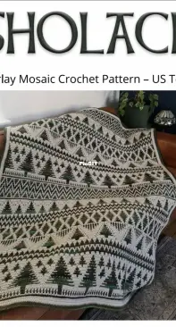 FREE CAL - Mosaic Nordic Winter Afghan, Overlay Mosaic Crochet Afghan