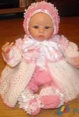 Knitted reborn baby doll set