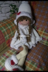 my doll martha white with red heart pattern by rimajas