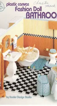 American School of Needlework - 3089 - Kooler Design Studio - Plastic Canvas - Fashion Doll Bathroom