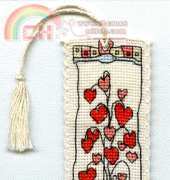 Michael Powell BM005 - Heart in Glass Vase Bookmark