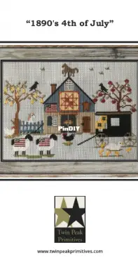 Christmas Wreaths 2023 Cross Stitch Booklet, Twin Peak Primitives