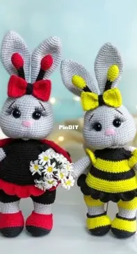 Shop magic toys - Anastasia Erokhina -Bunny In The Costume Of A Bee And A Ladybug (English)