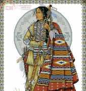 Indian Warrior by Joan Elliott from Native American Cross Stitch XSD