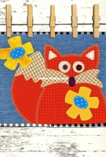 The Red Boot Quilt Company - Felix the Fox Mug Rug