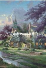 HAED HAEKINKADEMINI 20190233 Mini Clocktower Cottage - Thomas Kinkade (Large Format)