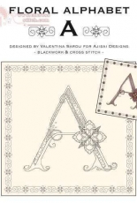 Ajisai Designs - Floral Alphabet - A