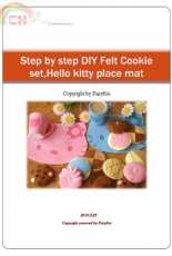 Fairyfox-DIY Felt Cookie Tea Set, Hello Kitty Place Mat