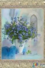 Levron_Bouquet of blue flowers