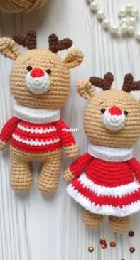 Patterns Crochet store - Marina - Reindeer couple - English