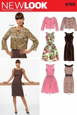 New Look 6799 women"s Dresses and Jacket sewing pattern