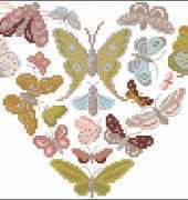 DMC NATURAL HEARTS - Butterflies Heart