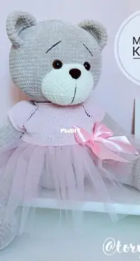 tory toys - Viktoriya Munteanu - Teddy Bear Michelle in dress - Russian