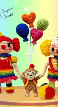 Eu quero croche - Adriana Gori - Rainbow Clown Girl