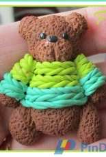 another teddy bear in polymer clay