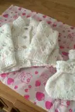 Coat and Bootees for Baby Girl