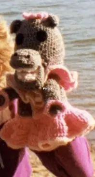 Annies Attic - Hippo hand puppet