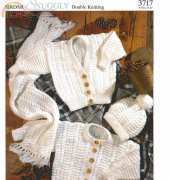 Sirdar 3717 DK childs sweater, hat & scarf