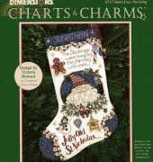 Dimensions Charts & Charms 8515 Santa's Face Stocking