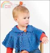 Annie's Attic - DRG ERC00671 Lil Collar Poncho by Sue Childress
