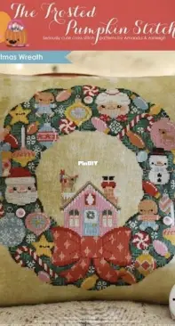 The Frosted Pumpkin Stitchery - Christmas Wreath