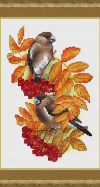 SA-Stitch - Bullfinches On The Rowan by Serafima Abramova