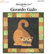 Story Quilts-Garden Patch Cats-Block 9 Gourdo Gato by Helene