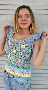 Hobbii Design - Beautiful Crochet Stuff - Jane Green - Flower Fairy Top - Free