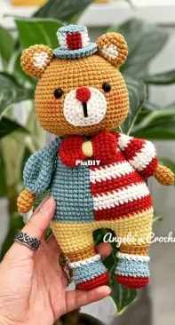 Angela Crochet Store - Angela Ai Quynh - Circus animals  Billy The Bear