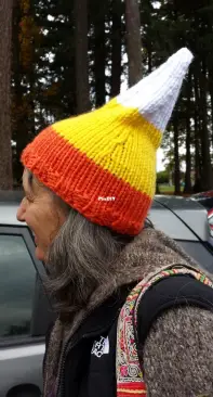 Candy Corn Hat Super Bulky Version by Reenie Hanlin-Free