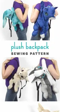 Choly Knight - Sew Desu Ne? - Plush Backpack Sewing Pattern - English