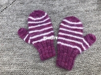 Sporty Stripey Mittens For Kids by Mary O'Shea
