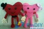 Zan Crochet- Zan Merry- Valentine Heart Couple- Free