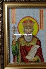 Icon with beads. St. Vladimir