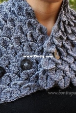 Bonita Patterns - Lianka Azulay - Crocodile Stitch Neck Warmer