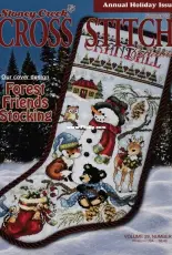Forest Friends Stocking from Stoney Creek Cross Stitch Collection Summer 2017