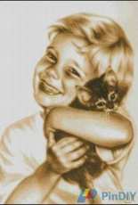 Little boy with kitten by Yushchuk/Mully XSD