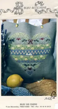 Bleu de Chine 1028 Coeur Citrons - Olives XSD