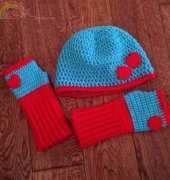 Simple hat and wrist warmers