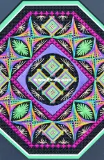 West End Embroidery - Cabernet Sauvignon Calypso