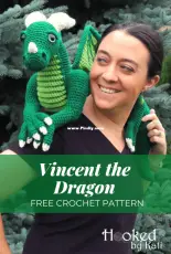 Hooked by Kati - Kati Brown - Vincent the Dragon - Free