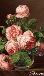 Este 246 Still Life Of Roses In A Glass Vase