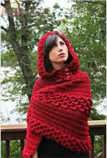 Bonita Patterns - Lianka Azulay - Crocodile Stitch Hooded Cape