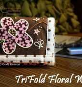 Craft Passion-Tri Fold Flora Wallet