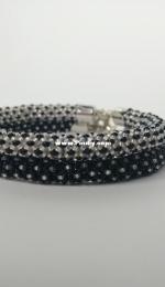 Beaded bracelets black and gray